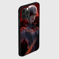 Чехол для iPhone 12 Pro Genshin Impact Арлекино red, цвет: 3D-черный — фото 2