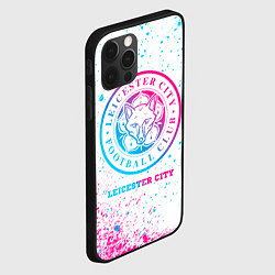 Чехол для iPhone 12 Pro Leicester City neon gradient style, цвет: 3D-черный — фото 2