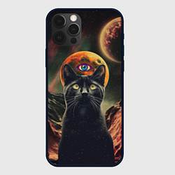 Чехол для iPhone 12 Pro Кот Масон - третий глаз, цвет: 3D-черный