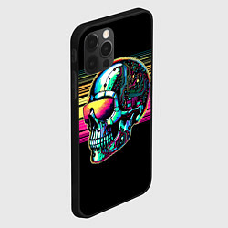 Чехол для iPhone 12 Pro Cyber skull - ai art fantasy, цвет: 3D-черный — фото 2