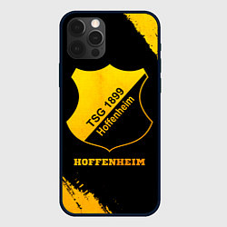 Чехол для iPhone 12 Pro Hoffenheim - gold gradient, цвет: 3D-черный