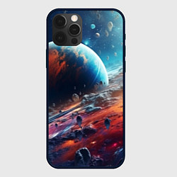 Чехол для iPhone 12 Pro Космос фантастическая планета, цвет: 3D-черный