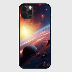 Чехол для iPhone 12 Pro Фантастика космос и планета, цвет: 3D-черный