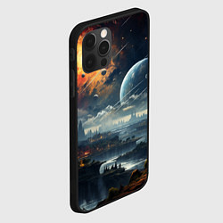 Чехол для iPhone 12 Pro Фантастическая планета - космический инопланетный, цвет: 3D-черный — фото 2