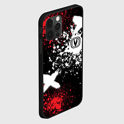 Чехол для iPhone 12 Pro Логотип Чанган на фоне брызг красок, цвет: 3D-черный — фото 2