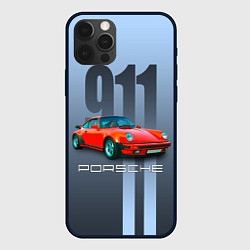 Чехол для iPhone 12 Pro Винтажный автомобиль Porsche 911 Carrera, цвет: 3D-черный