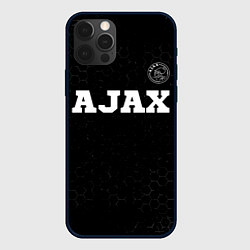 Чехол для iPhone 12 Pro Ajax sport на темном фоне посередине, цвет: 3D-черный