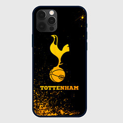 Чехол для iPhone 12 Pro Tottenham - gold gradient, цвет: 3D-черный