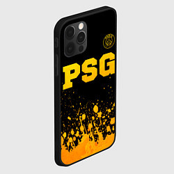 Чехол для iPhone 12 Pro PSG - gold gradient посередине, цвет: 3D-черный — фото 2