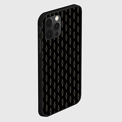 Чехол для iPhone 12 Pro Чёрный горошки-цепочки, цвет: 3D-черный — фото 2