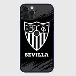 Чехол для iPhone 12 Pro Sevilla sport на темном фоне, цвет: 3D-черный