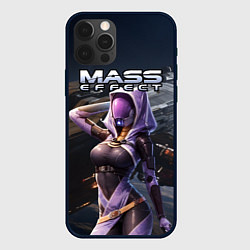 Чехол для iPhone 12 Pro Mass Effect ТалиЗора и космический корабль, цвет: 3D-черный