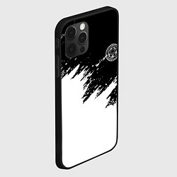 Чехол для iPhone 12 Pro Лестерсити белая краска спорт, цвет: 3D-черный — фото 2
