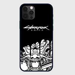 Чехол для iPhone 12 Pro Cyberpunk steel samurai, цвет: 3D-черный