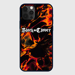 Чехол для iPhone 12 Pro Black Clover red lava, цвет: 3D-черный