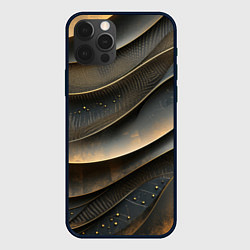 Чехол для iPhone 12 Pro Лакшери текстура с узорами, цвет: 3D-черный
