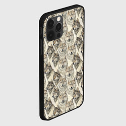 Чехол для iPhone 12 Pro Паттерн лесного волка, цвет: 3D-черный — фото 2
