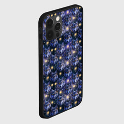 Чехол для iPhone 12 Pro Волчий стиль дизайн с мордами волков, цвет: 3D-черный — фото 2