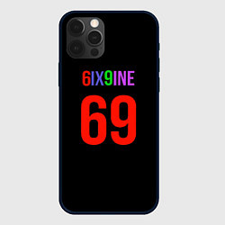Чехол для iPhone 12 Pro 6ix9ine logo, цвет: 3D-черный