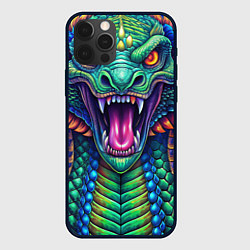 Чехол для iPhone 12 Pro Крупная змея фэнтези, цвет: 3D-черный