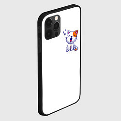Чехол для iPhone 12 Pro Милый кот сонный зевает, цвет: 3D-черный — фото 2