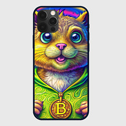 Чехол для iPhone 12 Pro Хомяк и биткоин, цвет: 3D-черный