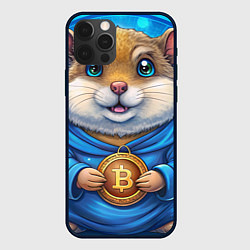 Чехол для iPhone 12 Pro Хомячок с криптой, цвет: 3D-черный