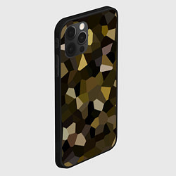 Чехол для iPhone 12 Pro Мозаика оливковых оттенков, цвет: 3D-черный — фото 2