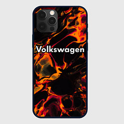 Чехол для iPhone 12 Pro Volkswagen red lava, цвет: 3D-черный