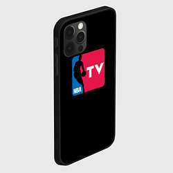 Чехол для iPhone 12 Pro NBA tv logo, цвет: 3D-черный — фото 2