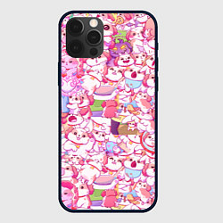 Чехол для iPhone 12 Pro Стикеры вконтакте собака, цвет: 3D-черный