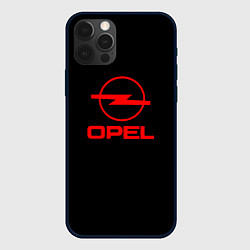 Чехол для iPhone 12 Pro Opel red logo auto, цвет: 3D-черный