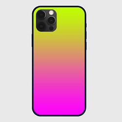 Чехол для iPhone 12 Pro Градиент яркий, цвет: 3D-черный