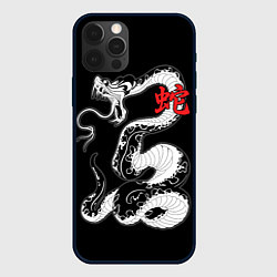 Чехол для iPhone 12 Pro Змея - китайский гороскоп, цвет: 3D-черный