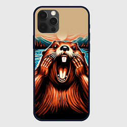 Чехол для iPhone 12 Pro Крик бобра, цвет: 3D-черный