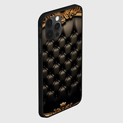 Чехол для iPhone 12 Pro Лакшери текстура из натуральной кожи, цвет: 3D-черный — фото 2