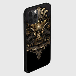 Чехол для iPhone 12 Pro Объемные старые классические узоры, цвет: 3D-черный — фото 2