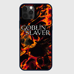 Чехол для iPhone 12 Pro Goblin Slayer red lava, цвет: 3D-черный