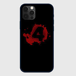 Чехол для iPhone 12 Pro Left 4 Dead logo красный, цвет: 3D-черный