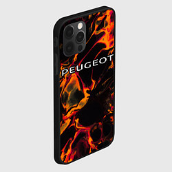 Чехол для iPhone 12 Pro Peugeot red lava, цвет: 3D-черный — фото 2