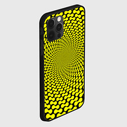 Чехол для iPhone 12 Pro Ядовитая геометрическая иллюзия, цвет: 3D-черный — фото 2