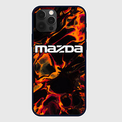 Чехол для iPhone 12 Pro Mazda red lava, цвет: 3D-черный