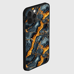 Чехол для iPhone 12 Pro Золотой мрамор, цвет: 3D-черный — фото 2