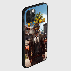 Чехол для iPhone 12 Pro PUBG персонаж в маске, цвет: 3D-черный — фото 2