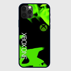 Чехол для iPhone 12 Pro Xbox one green flame, цвет: 3D-черный