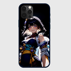 Чехол для iPhone 12 Pro Genshin impact - shogun raiden, цвет: 3D-черный