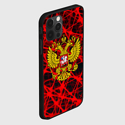 Чехол для iPhone 12 Pro Россия текстура символика, цвет: 3D-черный — фото 2