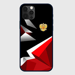 Чехол для iPhone 12 Pro Russia uniform - красный и черный, цвет: 3D-черный