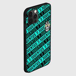 Чехол для iPhone 12 Pro Juventus pattern logo steel, цвет: 3D-черный — фото 2