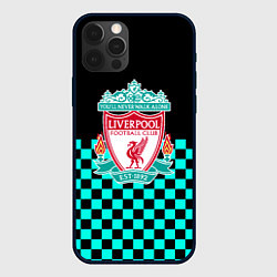 Чехол для iPhone 12 Pro Liverpool fc sport клетка, цвет: 3D-черный